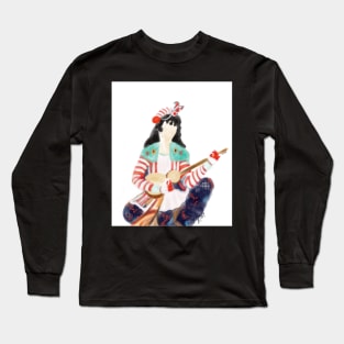 Persian Woman Playing Guitar Long Sleeve T-Shirt